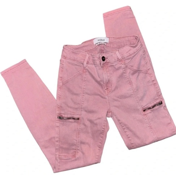 Pistola Hannah Skinny Pink Cargo Jeans - Picture 5 of 5